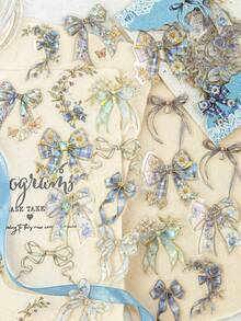 CANDY POETRY 20张/包蝴蝶结主题贴纸，创意美学贴纸，DIY装饰剪贴簿工艺材料，节日礼物，个性化剪贴簿学习用品文具 - 查看 5