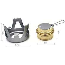 Portable Outdoor Mini Alcohol Stove Burner Ultralight Camping Cookware Set For Outdoor Camping Hiking Backpacking Picnicgift - As Pic - View 2