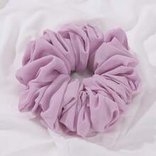 1条纯色休闲波西米亚风涤纶(特丽纶)发圈,四季皆宜,马来西亚/印尼女士头巾/发饰,发圈,马尾辫发绳,发圈,发饰,健身运动跑步装备橡皮筋,美容家居发饰 - 黑色 - 查看 31