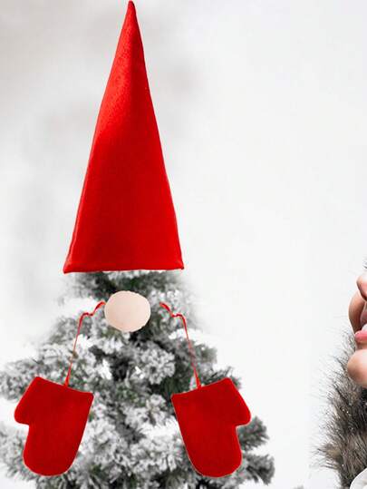 1 Set (Christmas Hat+Christmas Gloves+Christmas Nose) Santa Claus Hat Christmas Gloves Tree Top Decoration Supplies New Year Holiday Party Creative Hanging Decorations, Scene Decorations, Room Decorations, Home Decorations, Holiday Party Decorations, Christmas Home Decorations, Christmas Tree Decorations, Christmas Gifts