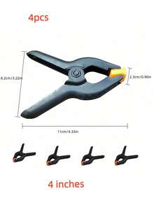 10pcs 2-Inch Durable Spring Clamps, Suitable For Woodworking, Home Workshop And DIY Projects - Black - View 5