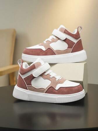 Zapatos de skate de caña alta para niños, de suela blanda y ligeros, adecuados para niños y niñas, zapatillas deportivas cómodas para todo el año para interiores y exteriores