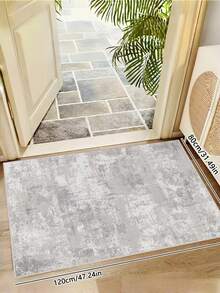 1PC Machine Washable Large - Size Modern Light Gray Abstract Pattern Area Mat Rug Indoor Living Room Decorative Rug With Stylish Light Gray Abstract Pattern Design Easy Clean Floor Mat For Home Decoration Kitchen Rug