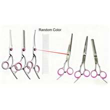 Professional Stainless Steel Pet Grooming Scissors Set, Safety Round ...