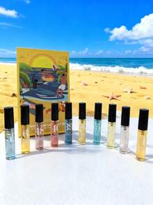 Bộ 10 chai/hộp 5ml Xịt thơm phòng hương Brazil, phiên bản giới hạn, dạng xịt đa tầng tiện dụng, hương thơm lâu dài, tỏa ra hương vani, dừa, hoa, cam quýt, gỗ và biển thanh lịch của Brazil, một loại xịt thơm phòng dễ chịu. - Nhiều mùi hương khác nhau - Xem 4