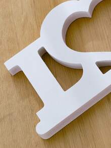 1pc Love Design Art Decoration, White Plastic Decoration Craft For Home Decor Best - White - View 8