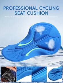 男式骑行长裤羊毛内裤运动服高弹力保暖内衬运动服健身裤紧身骑行裤 - 黑色 - 查看 4