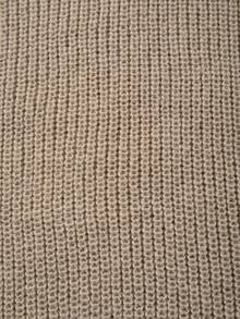 Áo len dệt kim dáng rộng, nhẹ nhàng, thiết kế tối giản, cổ tròn, thích hợp cho mùa thu/đông. - Màu Khaki - Xem 5