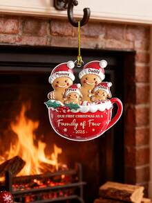 1pc Customized Ginger Shred Man Family First Christmas Acrylic Ornament - Personalized Christmas Birthday Gifts For Mom, Dad, Brother, Sister, - Home Is Where Love Lives,Customize Family Member Names,Christmas Tree Ornaments,Ginger Shred Man Family Christmas Gifts,Personalized Gifts,Customized Christmas Gifts,Christmas - Multicolor - View 8