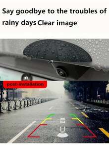 Silicone Rearview Camera Rain Cover - Thick & Wide Silicone Material, Suitable For Automotive Rearview Camera, Rain-Proof Design, Matte Finish, Waterproof Accessory, Enhances Visibility In Rainy Weather, High-Quality Rain Shield Modification Part - Multicolor - View 5