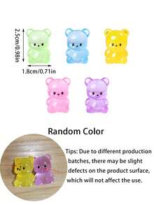 10/20pcs Luminous Mini Resin Bears Figurines, Glow In The Dark Miniature Bear Tiny Animals Ornament For DIY Fairy Garden, Fall, Winter, Thanksgiving, Christmas Decorations, Home Office Desk, Sensory Bins, Collector Displays, Car Interior Accessories, Birthday Party Gifts(Random Color) - Multicolor - View 8