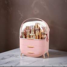 Cosmetic Storage Box & Rack - Rose bonbon - Voir 10