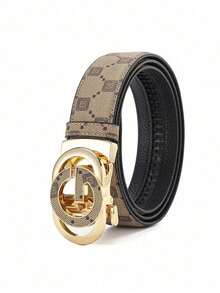 حزام حفلة الشارع للرجال، موضة عصرية راقية جديدة، إبزيم أوتوماتيكي أنيق بطبعة حرفية، مقاوم للبلى بنمط قماش مقلد، حزام بنطلون متعدد الاستخدامات، طراز عتيق ريفي، ملابس حضرية خريفية/شتوية كلاسيكية، هدية عيد الميلاد اليومية للرجال والصديق