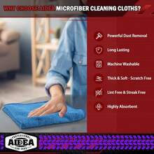 Microfiber Cleaning Cloth 50PK Premium Absorbent Towels For Cars SUVs Kitchen Windows And Home Use Ideal Dusting Rags For Smooth Surface Cleaning 12*12 Reusable Microfiber Wash Cloths For Everyday Household And Automotive Care - 黃色藍色綠色 - 查看 3