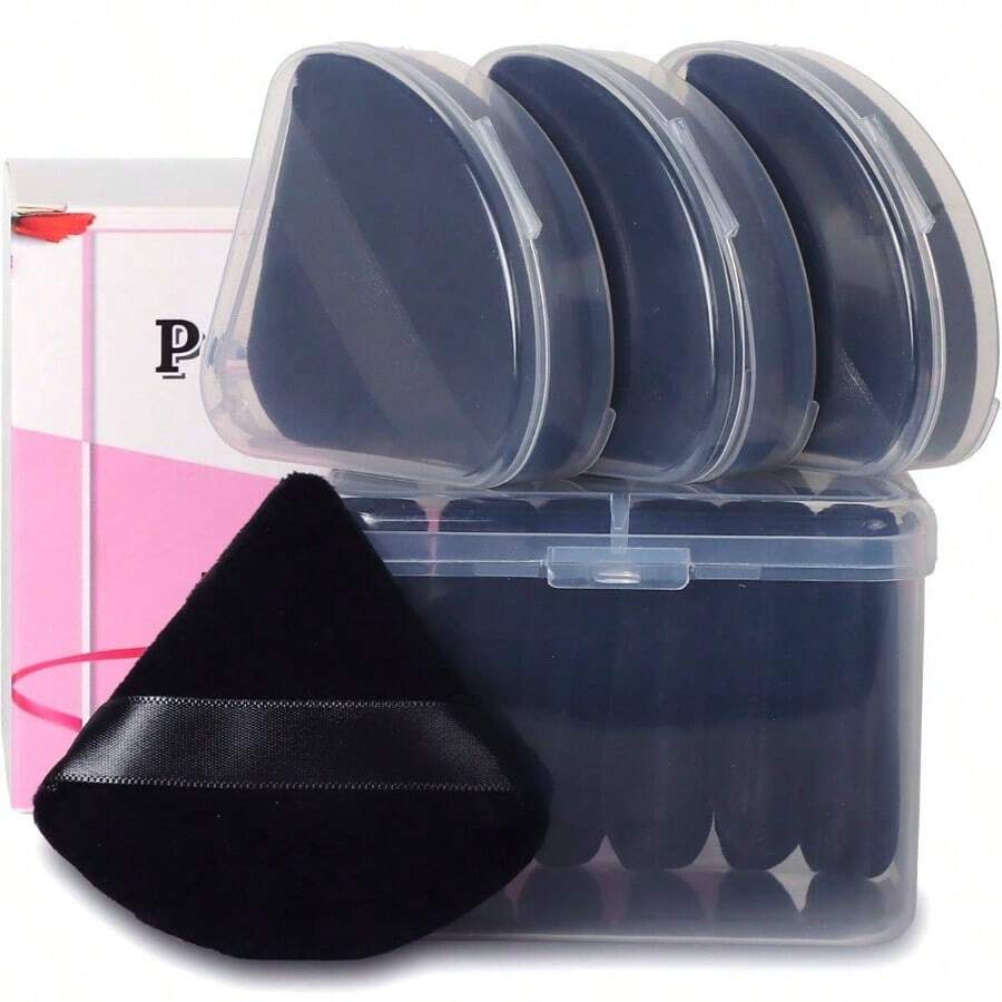 10Pcs Powder Puffs Face Powder Soft Velour Triangular Puff Pressed ...
