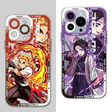 Custodia per telefono compatibile con Anime Kimetsu No Yaiba, adatta per modelli 17 Pro Max, 16e, 17 Air, 11, 15, 12, 14, 13, 16 Pro Max, 15 Plus, in morbida TPU, compatibile con custodie per 17, 17 Pro, 17 Pro Max