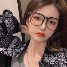 半副眼镜，防止视觉疲劳，适用于电脑、电视、游戏、智能手机，透明镜片时尚眼镜 - 2pc25白+黑 - 查看 8