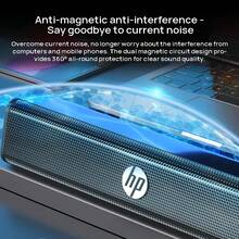 HP WS10 Speaker Long Desktop Speaker Home Subwoofer Stereo Surround Sound Gaming Esports Enjoy Black Myth - Black - View 3