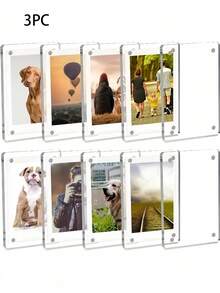 3 إطارات صور مغناطيسية للثلاجة، أكريليك ثنائي الوجه مقاس 9x6 سم لعرض الصور الفورية، مغناطيس ثلاجة DIY، إطارات صور مغناطيسية للحائط، مغناطيس ثلاجة أكريليك، أكياس صور مغناطيسية، عرض المطبخ، ديكور الثلاجة، تصميم بسيط، عرض حديث، مغناطيس عالي الجودة، هيكل قوي، هدية للمتسوقين، ديكور المنزل - شفاف - مشاهدة 8