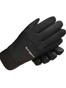 Men's Winter Outdoor Warm Gloves - Screen Touch, Adjustment Pull Cord Closing, Breathable Nylon And Polyester Blend, Ideal For Sports, Cycling And Skiing, Winter Sports Equipment | Adjustable Gloves | Durable Gloves, Motorcycle Ladies Gloves, Men's Winter Gloves, Cold Gloves, Cycling Gloves, Ladies / Men's Cycling Gloves, Men's Motorcycle Gloves, Men's Gloves, Fishing Gloves, Hand Gloves - Grey - View 9