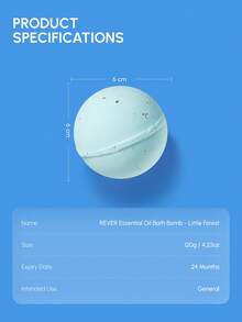 Rever كرة استحمام فوارة 120 جرام، قنبلة استحمام بزيوت أساسية