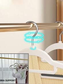 10 Pack rutschfeste Kleiderbügel mit Schulterpads - Schwerlast-Design, hochwertig, platzsparend, stabile Plastikkleiderbügel. langanhaltend und geeignet zum Trocknen, Aufbewahren und Organisieren von Kleidung in Schlafzimmern, Badezimmern und anderen Wohnbereichen.