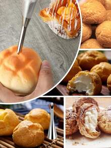 1 cái/3 cái Đầu phun kem trang trí, Đầu phun kem trang trí dài bằng thép không gỉ, Dụng cụ trang trí bánh ngọt nhỏ, Đầu phun kem làm bánh, Đầu phun kem bằng thép không gỉ, Đầu phun kem trang trí cho làm bánh, Đầu phun kem trang trí, Đầu phun kem trang trí dài bằng thép không gỉ - Nhiều màu - Xem 4