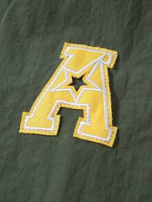 Fashionable Men's V-Neck Pullover Sweatshirt, Sporty College Style, Comfortable For Commuting - Green - View 6