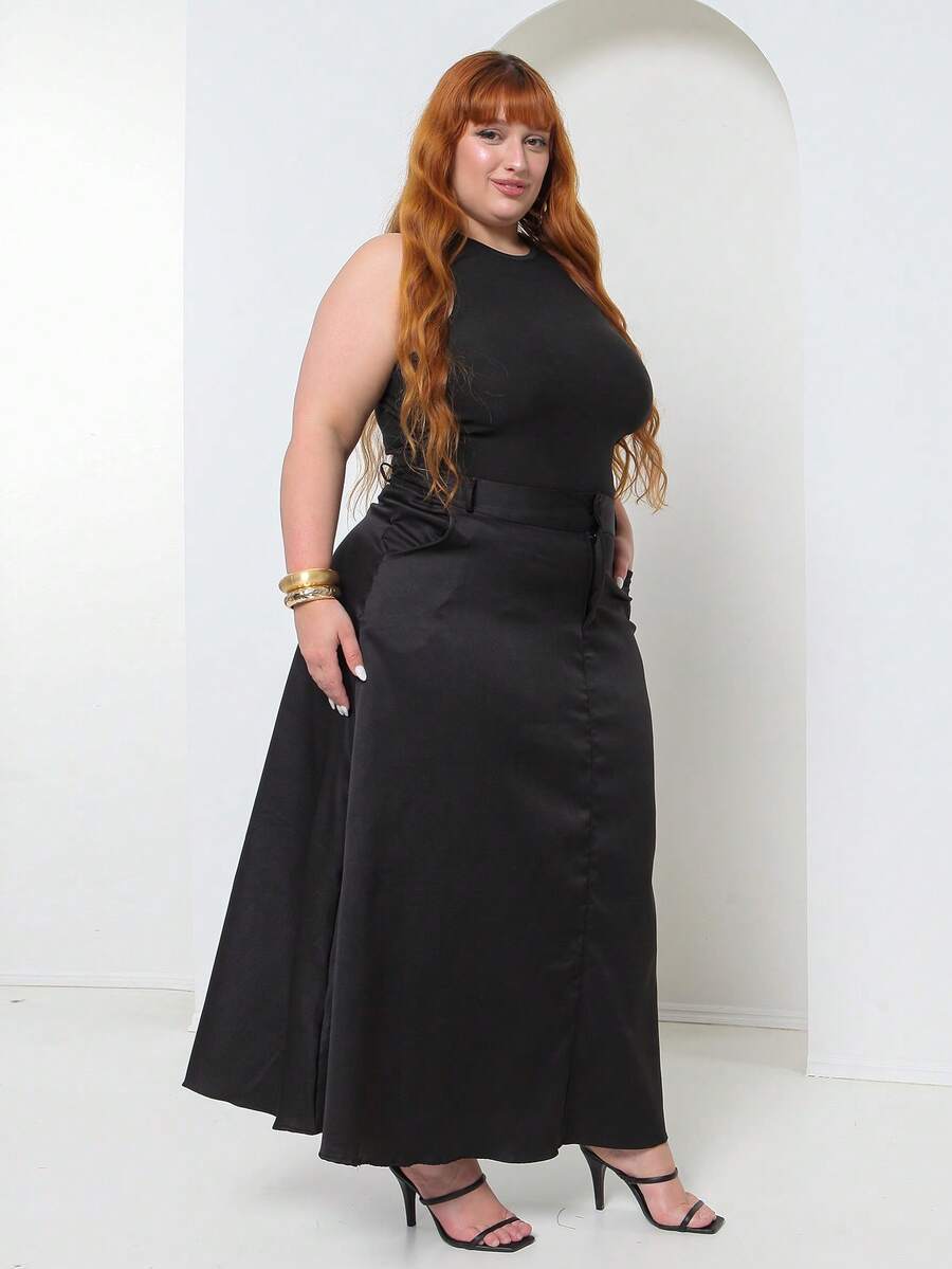 Skirt Code Tailoring Pluz - Black - View 1