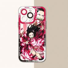 Custodia per telefono compatibile con Anime Kimetsu No Yaiba, adatta per modelli 17 Pro Max, 16e, 17 Air, 11, 15, 12, 14, 13, 16 Pro Max, 15 Plus, in morbida TPU, compatibile con custodie per 17, 17 Pro, 17 Pro Max