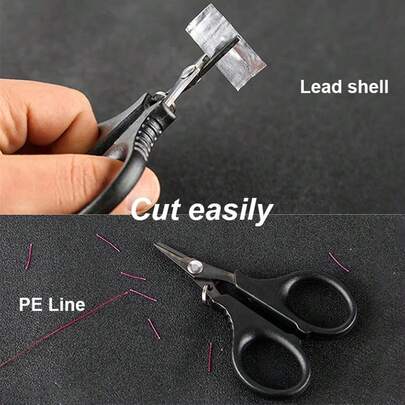 Portable Multifunction Fishing Scissor Stainless Steel Scissors Cut Pe Braid Line Lure Oxford Bag Fishing Tool Accessories