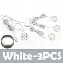 1/3/6pcs Touch Sensor LED Closet Lights - Adjustable Color Temperature LED Night Light, Warm/White Cabinet Light, USB Powered, Ultra-Thin Kitchen Table Lamp, Suitable For Kitchens, Bedrooms, Cabinets, Wardrobes, Stairs, Shoe Racks, Hallways - 彩色 - 查看 13