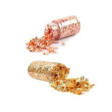 食用金箔、金箔蛋糕装饰、金箔片、金箔装饰品、烘焙金箔装饰、巧克力装饰、用于烹饪、甜点、工艺品和化妆品的金箔片 - 彩色 - 查看 13