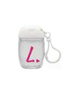 Rose Red Gold Letter Love A-Z Creative Printing Pattern, Transparent Hand Sanitizer Empty Bottle, Travel, Bracket Hook White Flip, Reusable Lid, Portable Empty Bottle Can Be Refilled, Cosmetics Container, Suitable For Liquid Lotion, Travel, Family Storage, Outdoor Travel, Is A Thoughtful Gift For Family And Friends, Graduation Gift, Mother's Day Gift, Anniversary Gift.