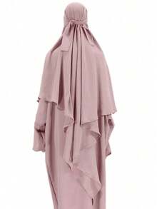 2 Stücke/Set Khimar Abaya, geeignet für den täglichen Gebrauch und Gebet von Frauen, langes Gewand, muslimische islamische Kleidung, geeignet für alle Jahreszeiten - Verschiedenfarbig - Übersicht 12