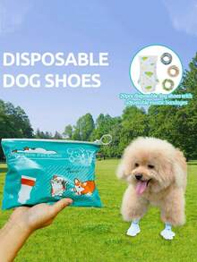 20 Pieces/Bag, Disposable Pet Shoes, Dog Shoe Foot Covers, Waterproof And Dirt Proof, , Walking Dog Artifact, Pet Supplies, Dog Accessories