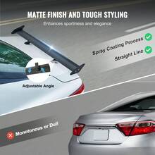 GT Wing Car Spoiler, 43.3 Inch Universal Spoiler With Single Deck, Adjustable Lightweight Aluminum, Car Rear Spoiler Wing, Racing Spoiler BGW/JDM Drift Black - Single Layer Short Bracket Without Holes - View 4