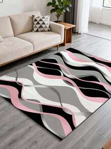 Fashionable Style Indoor Decorative Large Rug, Pearl Velvet Material Washable Bottom Indoor Carpet, Living Room Rug, Sofa Rug, Bedroom Rug, Non-Slip Bedside Mat, Dining Room Kitchen Rug, Office Chair Pad, Entryway Doormat, Outdoor Picnic Mat, Outdoor Camping Blanket - Multicolor-1 - View 4