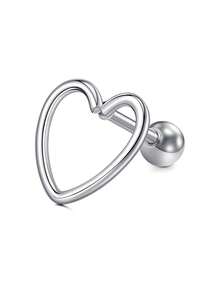 CIZME 1PC Cartilage Earrings For Women Men 16G Stainless Steel Silver Earring Rook Piercing Jewelry Curved Barbell Helix Daith Earrings Spiral Twisted Stud Earrings Butterfly Moon Star Flower Ear Piercing Jewellery For Helix Cartilage Tragus For Woman Man Daily Wear Woman Gift