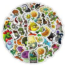 60pcs Plants Vs. Zombies Themed Vinyl Stickers, High Fidelity Designs Of Peashooter, Sunflower And Zombie Soccer Player, Suitable For Game Journals, Tech Devices And Fan Collections - Multicolor - View 9