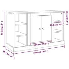 vidaXL Sideboard Sonoma-Eiche 100x35,5x60 cm Holzwerkstoff