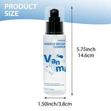 VIANOMI 100ml化妆刷清洁剂，适用于化妆刷、美容海绵和粉扑 - 無色 - 查看 10