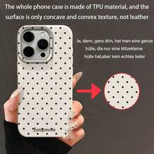 1 szt. Pokrowiec ochronny z TPU w kropki, odporny na upadki, kompatybilny z Apple 16/16 Plus/16 Pro/16 Pro Max/XR/XS Max/11/11 Pro/11 Pro Max/12/12 Pro/12 Pro Max/13/13 Pro/13 Pro Max/14/14 Pro/14 Plus/14 Pro Max/15/15 Pro/15 Plus/15 Pro Max/17 Air, modny/elegancki/uroczy/, A52/Note/Ultra