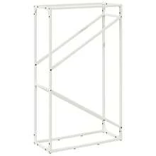 vidaXL Portaboschi da stufa bianco 60x25x100 cm