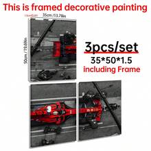 3pcs Art Deco Formula Racing Car Canvas Wall Art, Frameless Modern Racing Print, Indoor Portrait Orientation, Home, Bedroom, Living Room, Office Decor, Graduation Gift - 3PCS - View 6