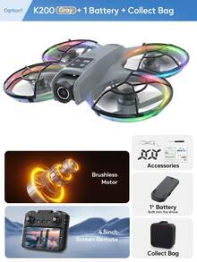 TOKQI Brand New K200 MAX Drone, Equipped With Extra Large Remote Control, Brushless Motor, Ultra-Long Battery Life, 5G WiFi Dual Camera Quadcopter - Multicolor - View 17