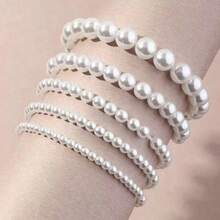 3pcs/Set Kids Cute Princess Style Pearl Bracelets