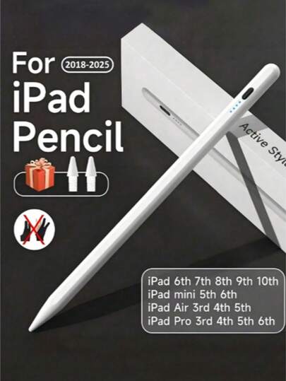 Compatible With Apple Pencil, With Anti-Mistouch Function, Supports Power Display, Suitable For IPad 2024/2023/2022/2021/2020/2019/2018 IPad Pro, Air, Mini, Dedicated Stylus, Rechargeable Battery, An Ideal Gift For Mothers, Family, Friends, Children, Birthdays, Festivals, And Also A Mobile Phone Accessory.
