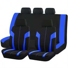 4pcs/9pcs Colorful Striped Mesh Car Seat Covers, Fit For Regular 5-Seat Vehicles