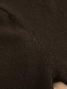 GRDR 男士圆领长袖毛衣，百搭日常针织套头衫 - 棕色 - 查看 5